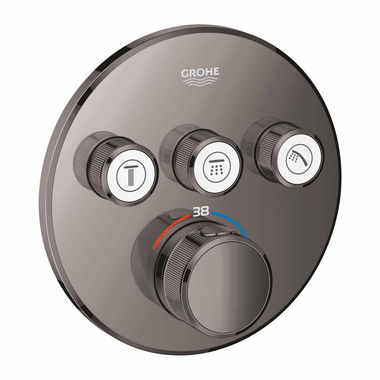 Mặt điều khiển sen tắm ổn nhiệt Grohtherm SmartControl tròn 3 chế độ GROHE 29121000 - 9