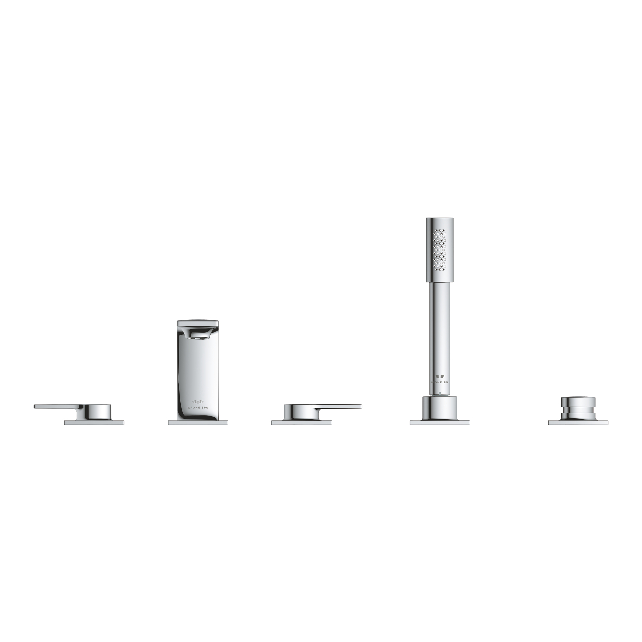 Vòi bồn tắm 5 lỗ nóng lạnh kèm tay sen Allure GROHE 25221001 - 6