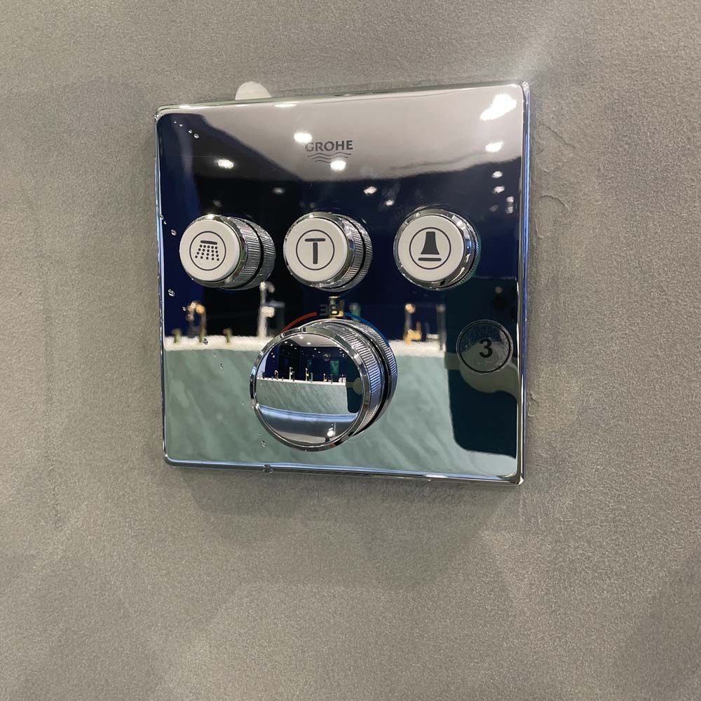 Mặt điều khiển sen tắm ổn nhiệt Grohtherm SmartControl vuông 3 chế độ GROHE 29126000 - 8