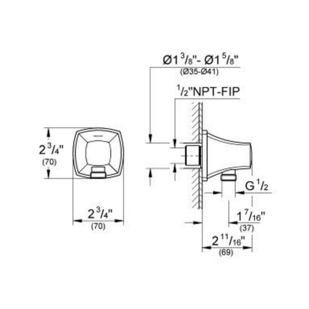 Đầu nối dây sen tắm Grandera GROHE 27971EN0 - 2