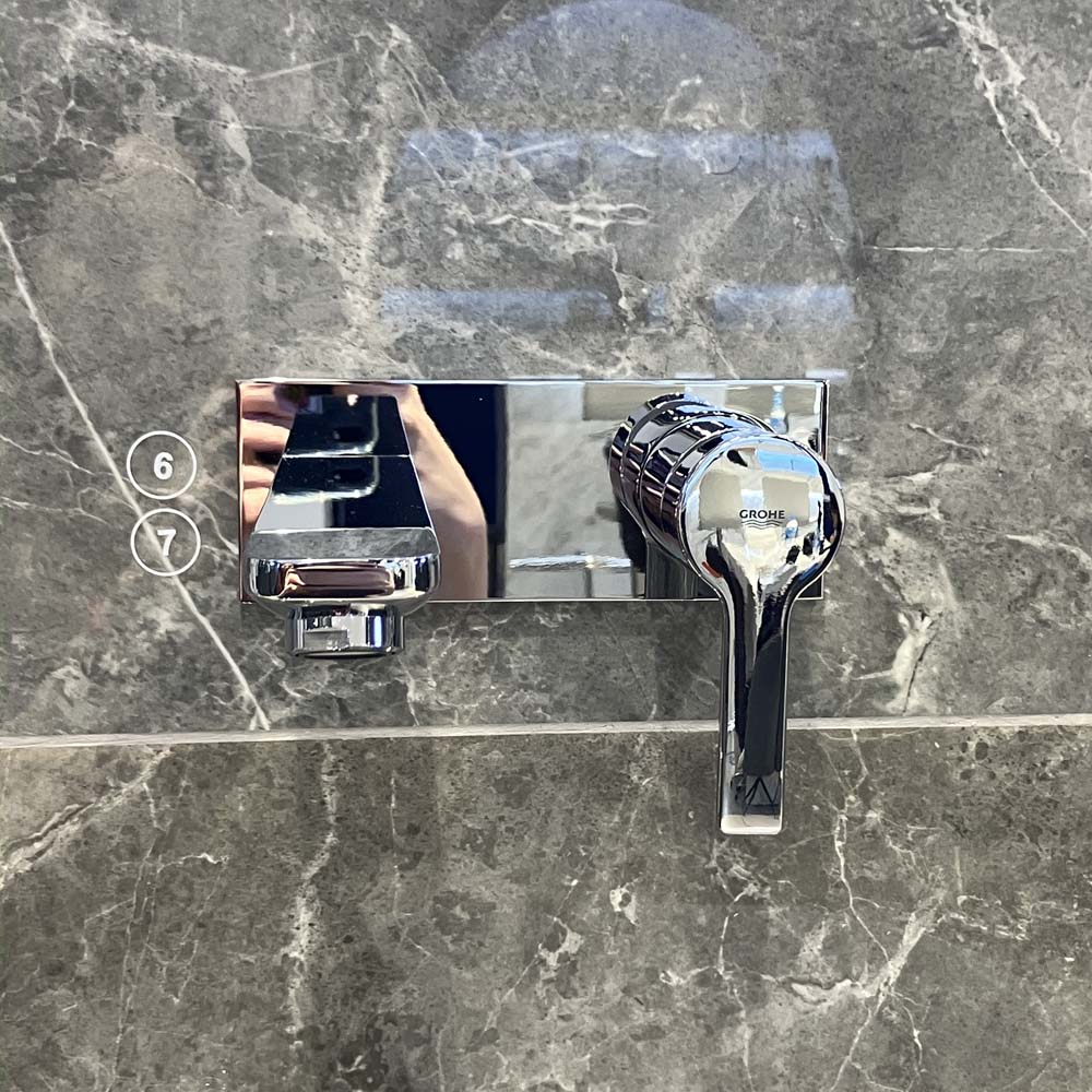 Vòi chậu nóng lạnh 2 lỗ gắn tường Lineare L-Size GROHE 23444001 - 6