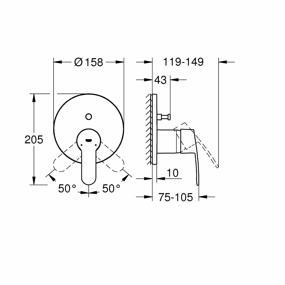 Van nóng lạnh kèm chuyển hướng 2 đường Eurostyle Cosmopolitan GROHE 24052002