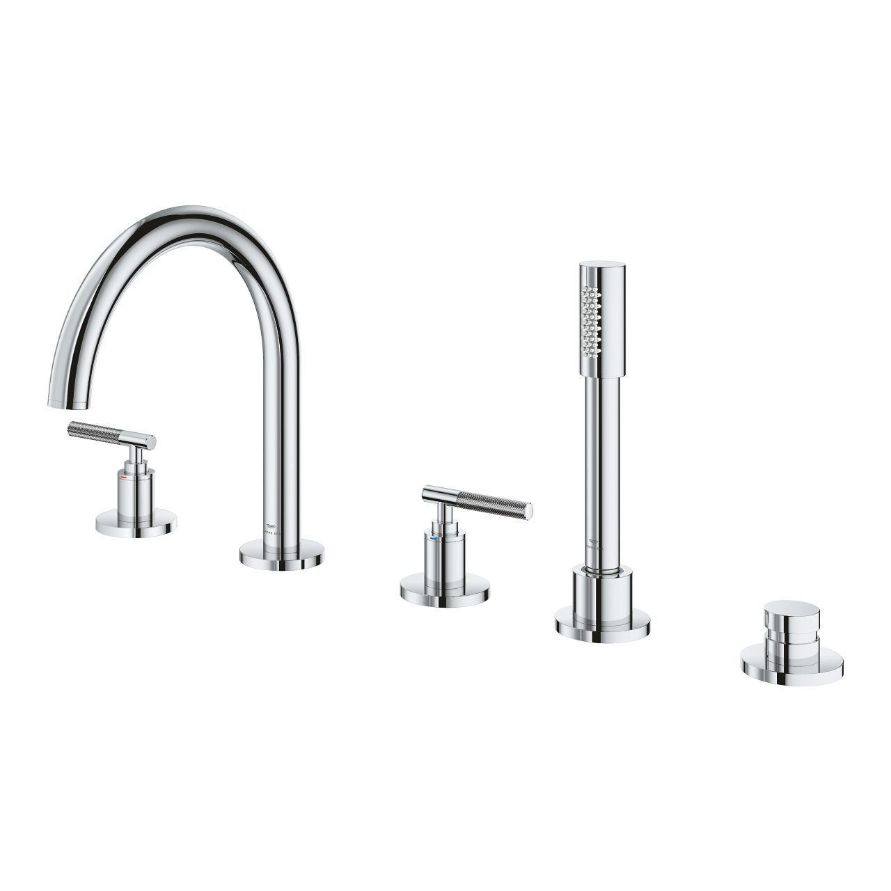 Vòi bồn tắm 5 lỗ nóng lạnh kèm tay sen Atrio GROHE 25224000 - 7