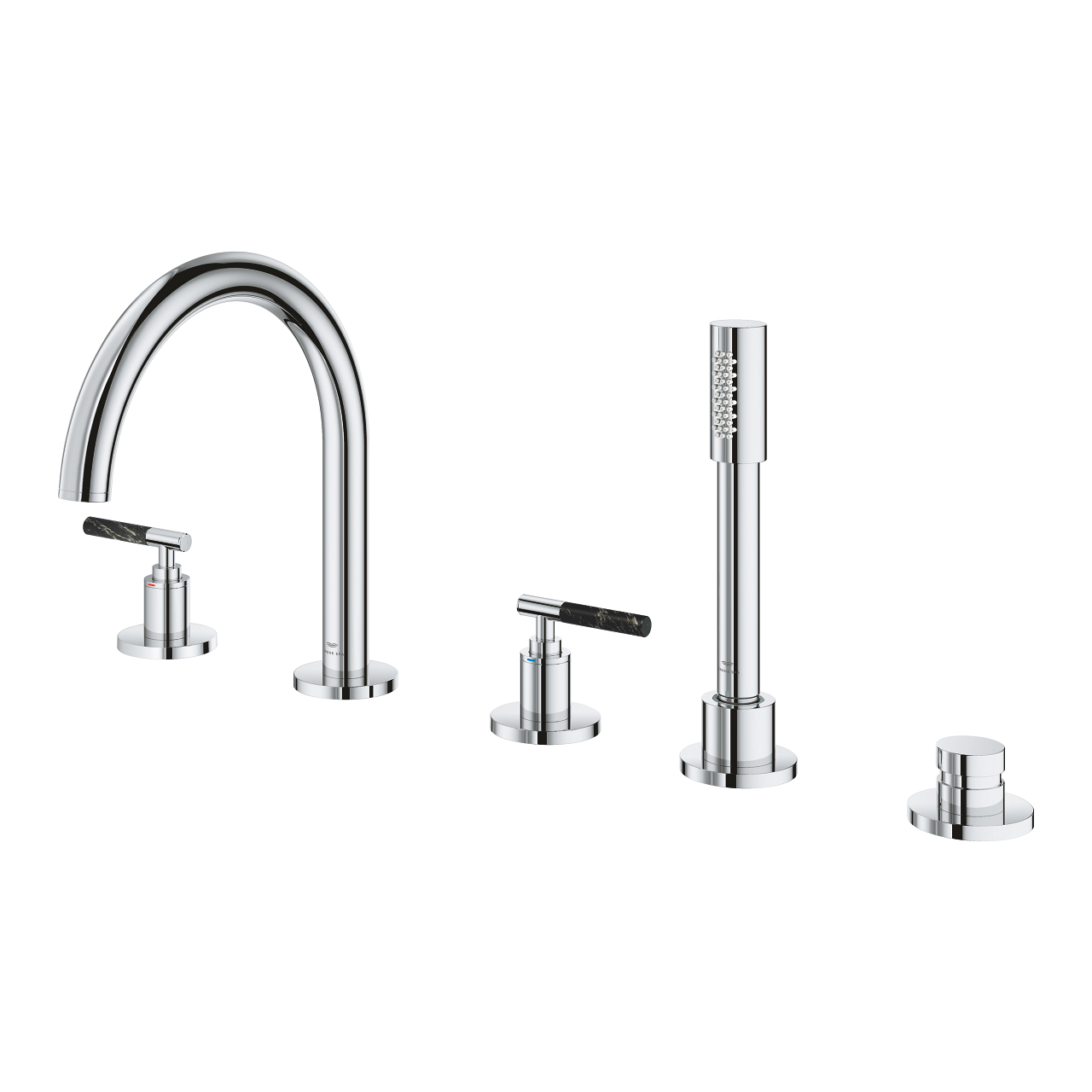 Vòi bồn tắm 5 lỗ nóng lạnh kèm tay sen Atrio GROHE 25224000 - 11