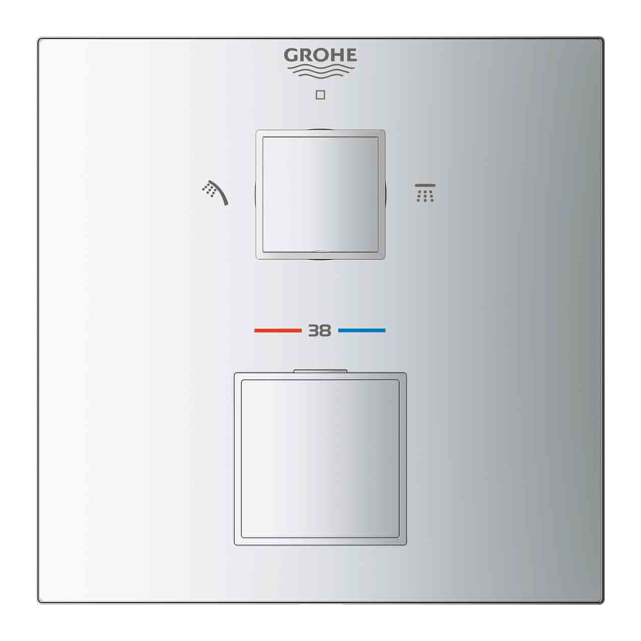 Van nhiệt độ kèm chuyển hướng 2 đường Grohtherm Cube GROHE 24154000 - 7