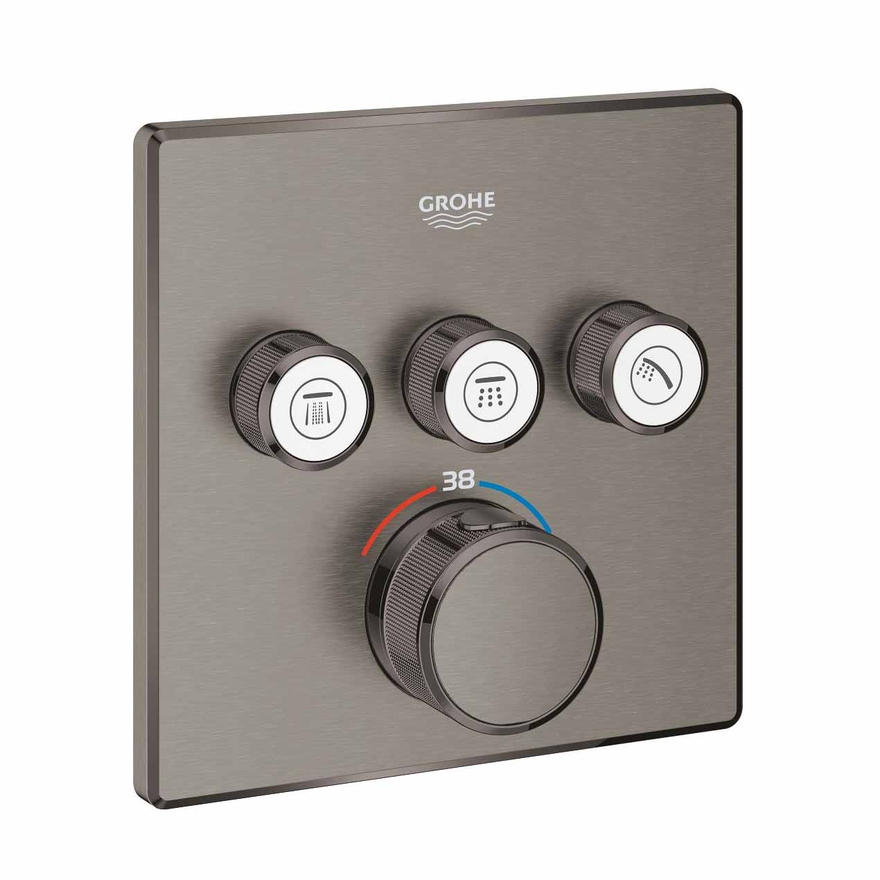 Mặt điều khiển sen tắm ổn nhiệt Grohtherm SmartControl vuông 3 chế độ GROHE 29126000 - 9