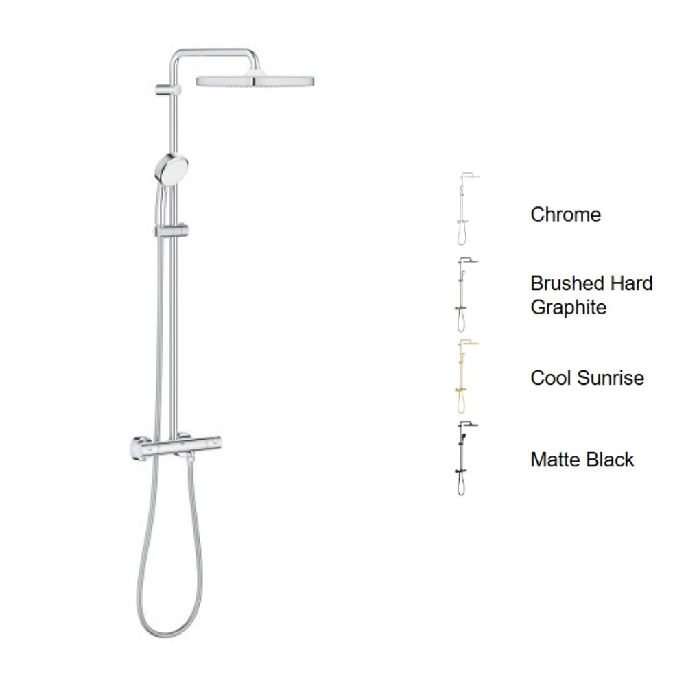 Bộ cây sen tắm ổn nhiệt Tempesta Cosmopolitan 250 cube GROHE 26689000 - 2