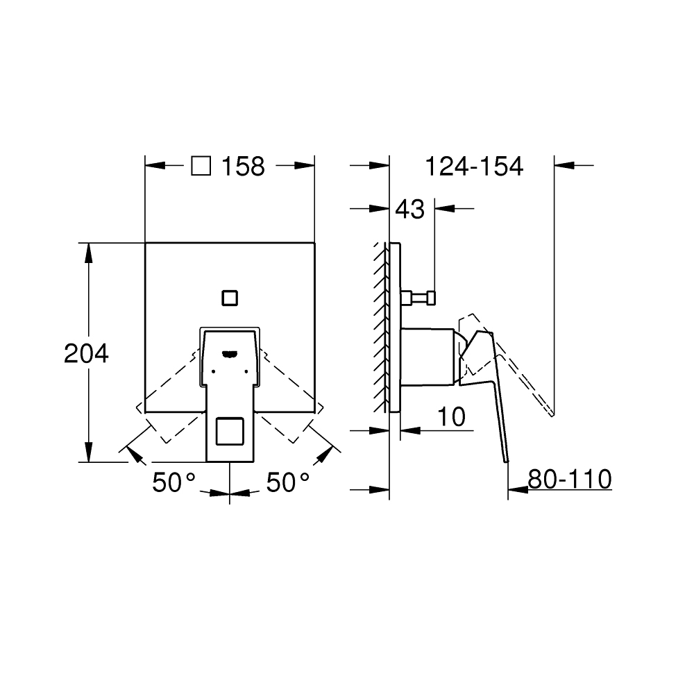 Mặt nạ điều khiển sen tắm GROHE 24062000 - 3