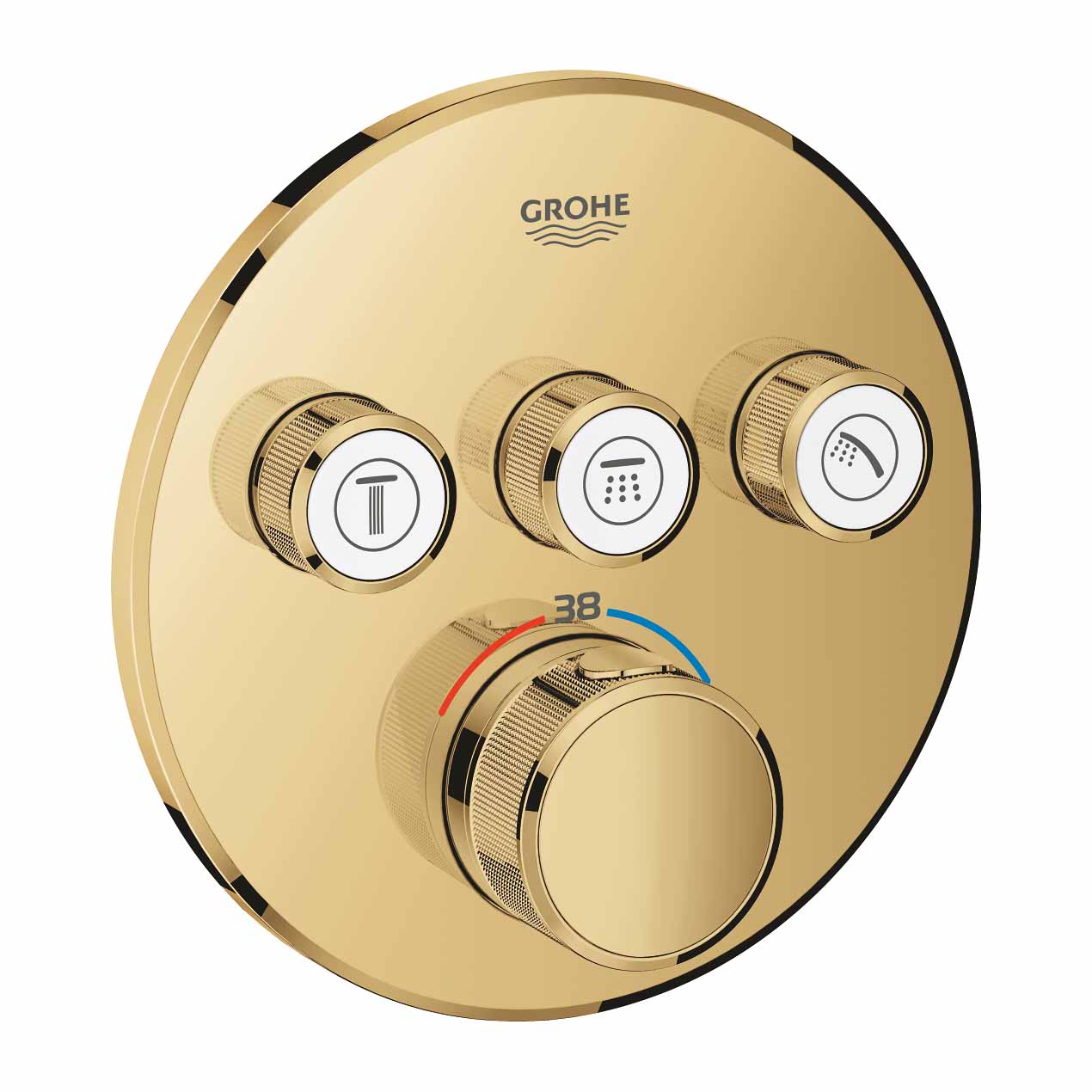 Mặt điều khiển sen tắm ổn nhiệt Grohtherm SmartControl tròn 3 chế độ GROHE 29121000 - 8