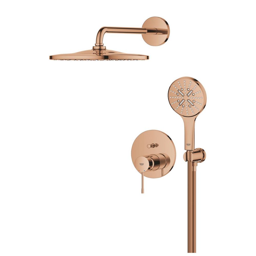 Bộ sen tắm âm tường ổn nhiệt tròn Essence 2 đường nước GROHE 25287AL0 - 8