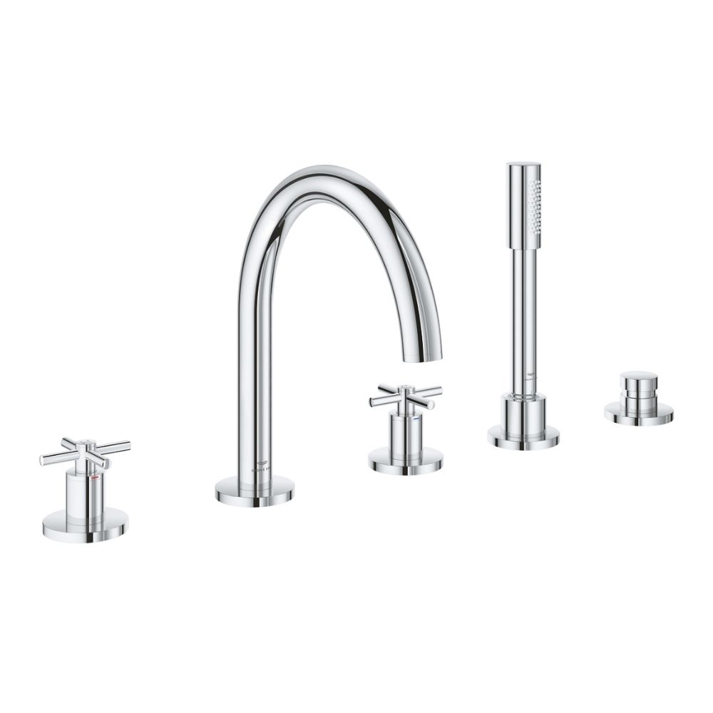 Vòi bồn tắm 5 lỗ nóng lạnh kèm tay sen Atrio GROHE 29408000 - 2