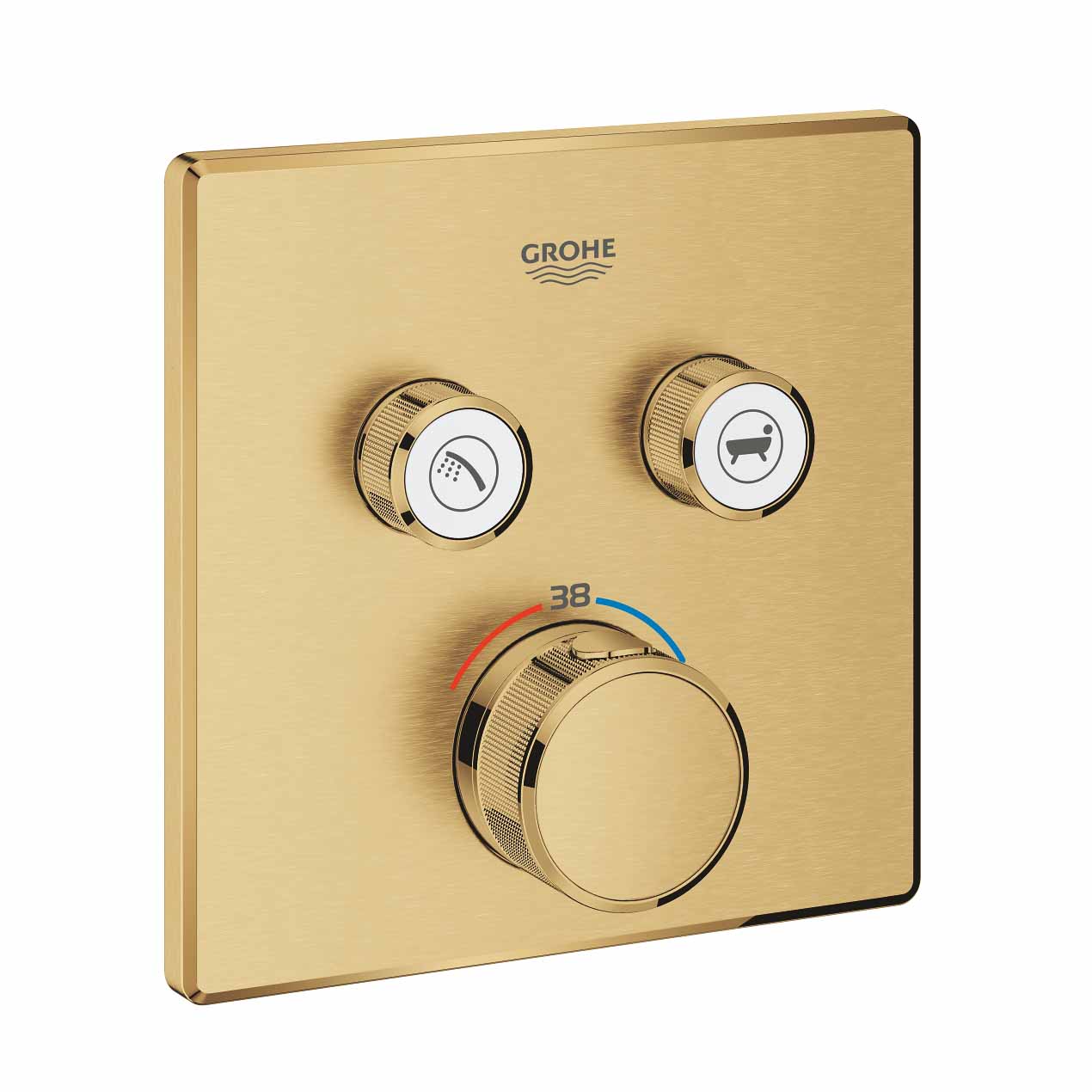 Mặt điều khiển sen tắm ổn nhiệt Grohtherm SmartControl vuông 2 chế độ GROHE 29124000