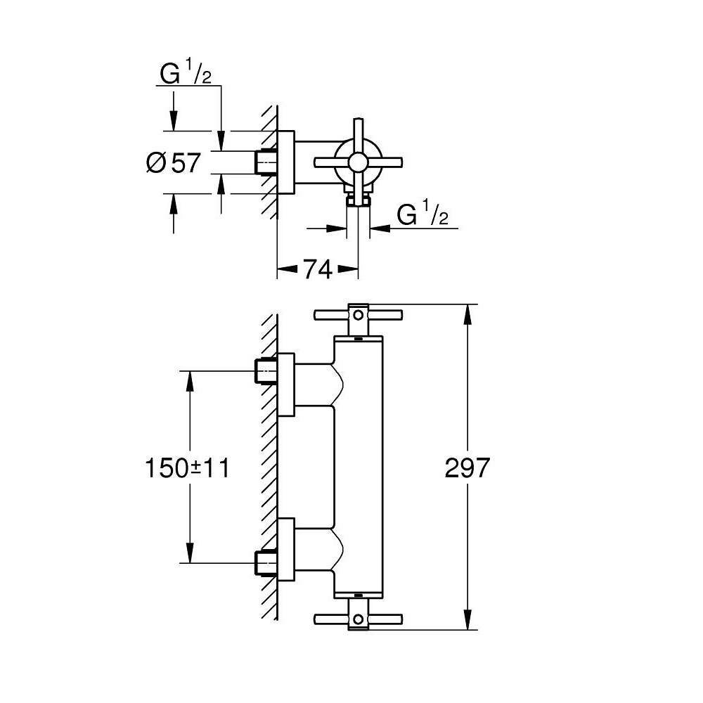 Củ sen tắm nóng lạnh Atrio GROHE 26003003