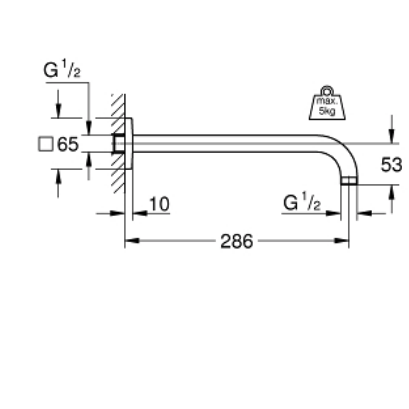 Thanh nối bát sen 286 mm GROHE 27488000