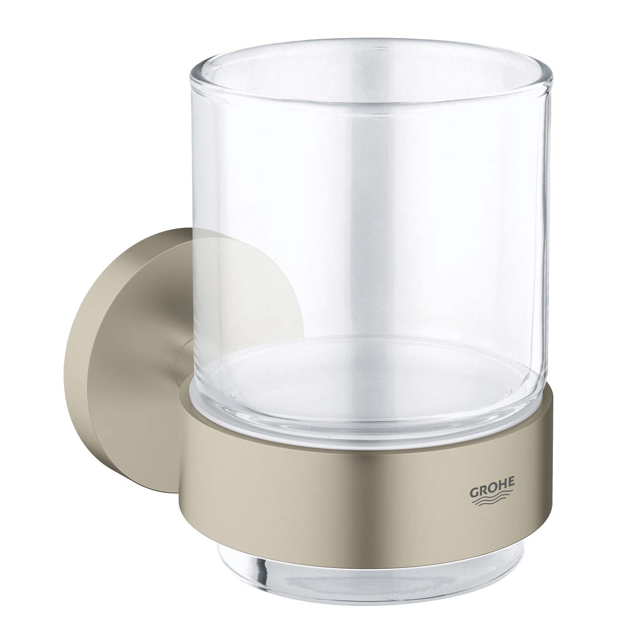 Bộ giá và ly thủy tinh gắn tường Essentials GROHE 40447001
