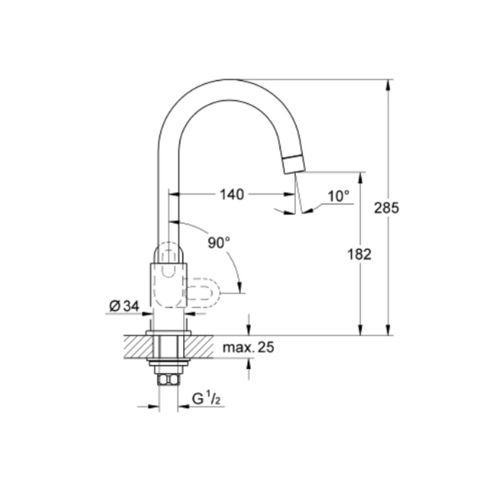 Vòi bếp BauFlow GROHE 31222000 - 2