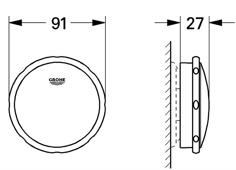 Nắp xả tràn bồn tắm GROHE 19025000