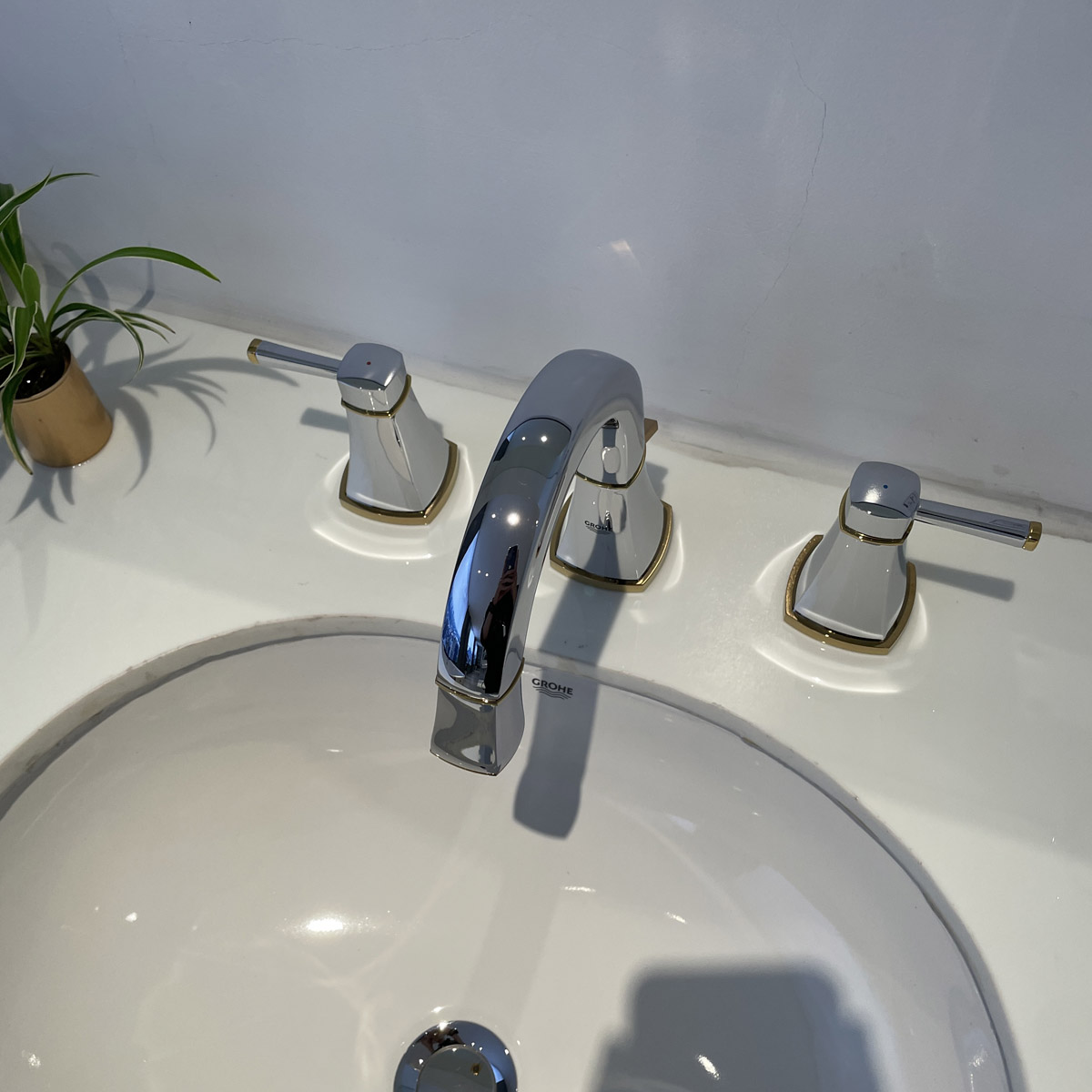 Vòi chậu nóng lạnh 3 lỗ thấp Grandera S-size GROHE 20417IG0 - 7