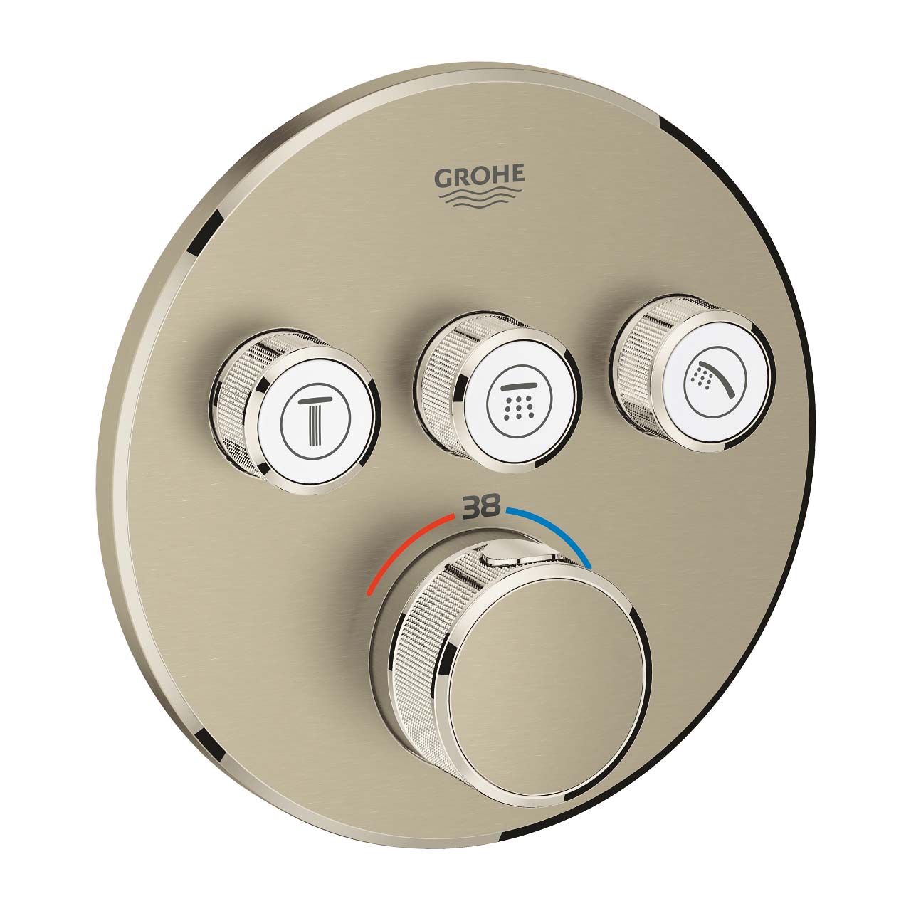 Mặt điều khiển sen tắm ổn nhiệt Grohtherm SmartControl tròn 3 chế độ GROHE 29121000 - 6
