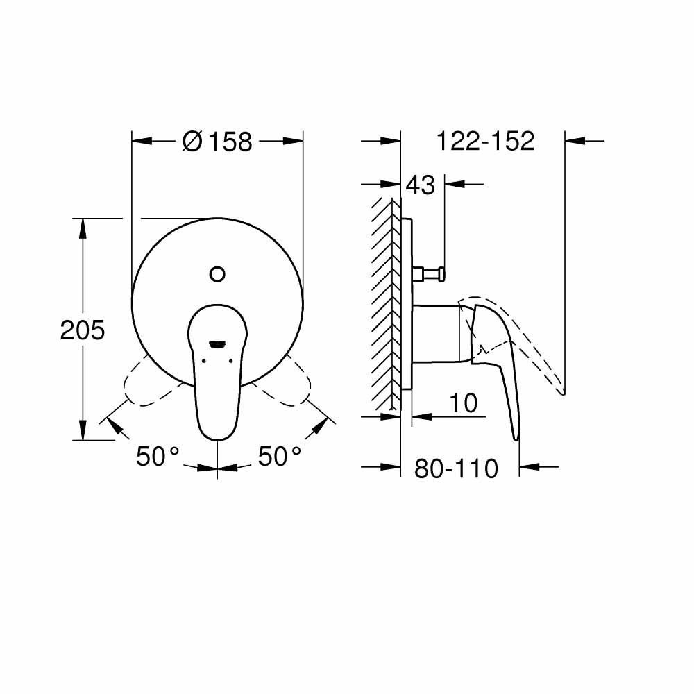Van nóng lạnh kèm chuyển hướng 2 đường Eurostyle GROHE 24047003