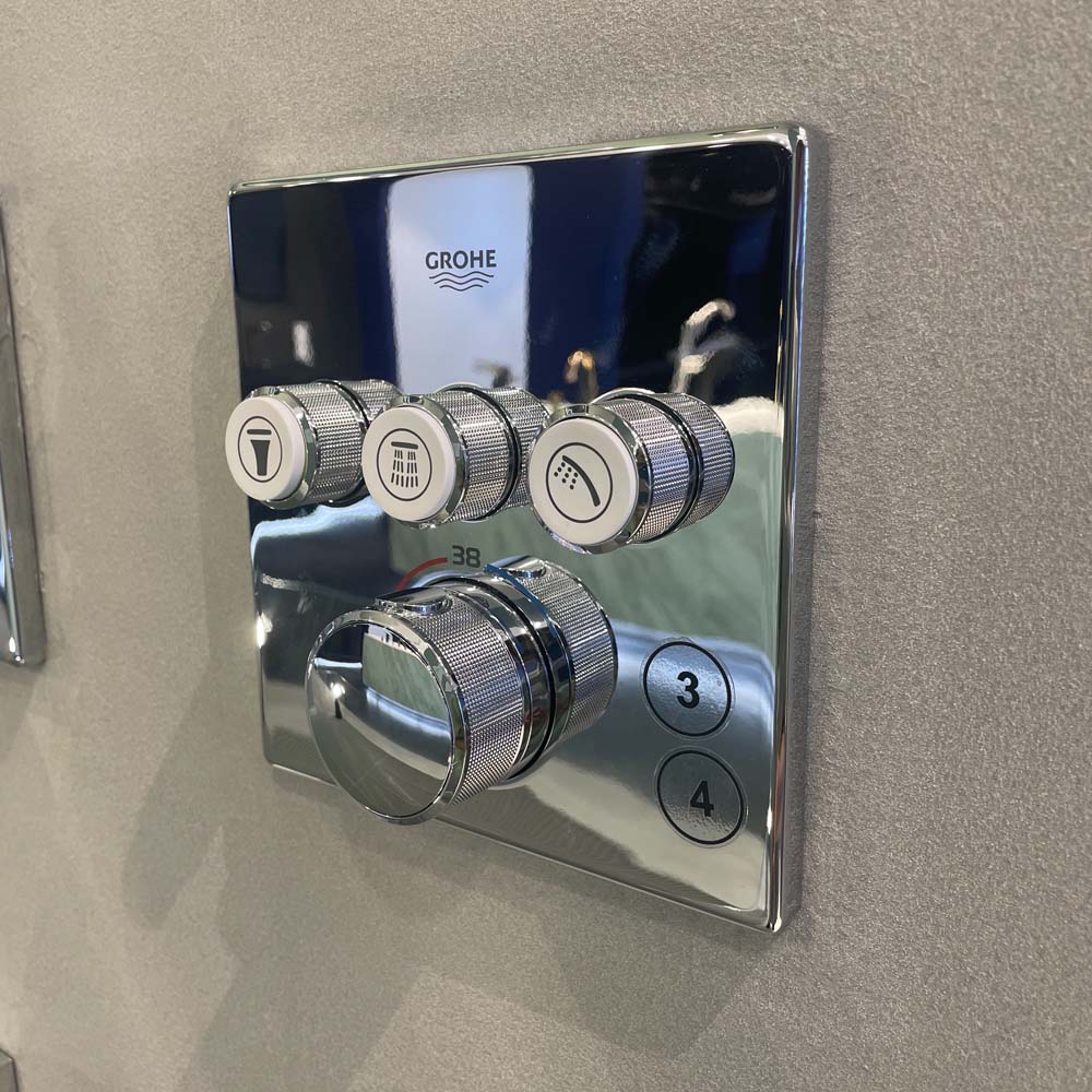 Mặt điều khiển sen tắm ổn nhiệt Grohtherm SmartControl vuông 3 chế độ GROHE 29126000 - 6