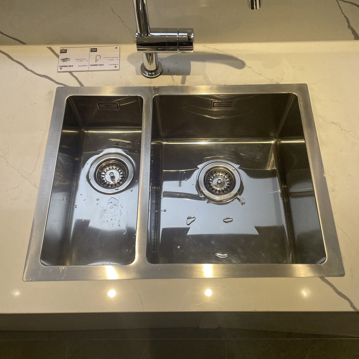 Chậu rửa chén 2 hộc K700U GROHE 31576SD1 - 5