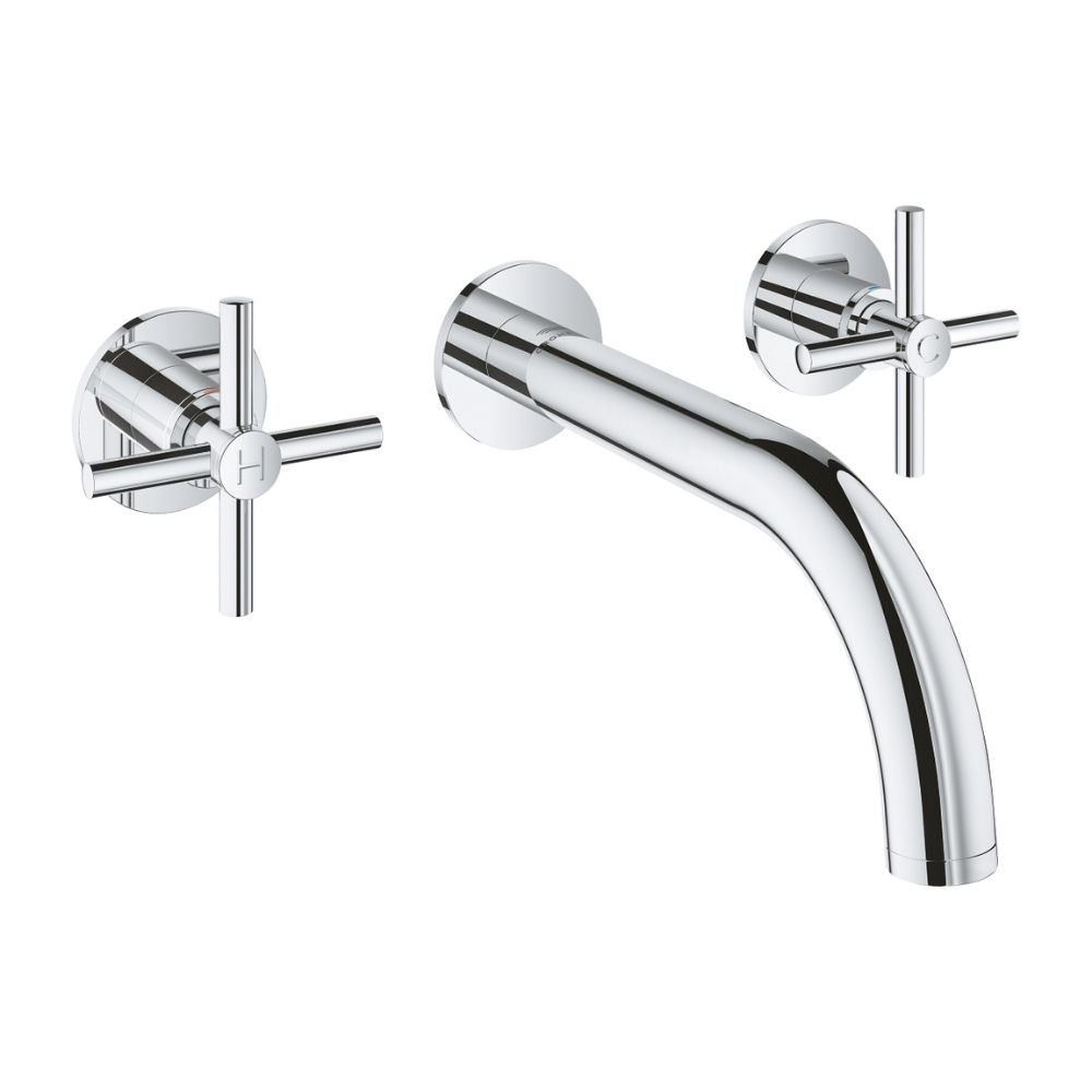 Vòi chậu gắn tường nóng lạnh 3 lỗ Atrio M-size GROHE 20661000 - 2