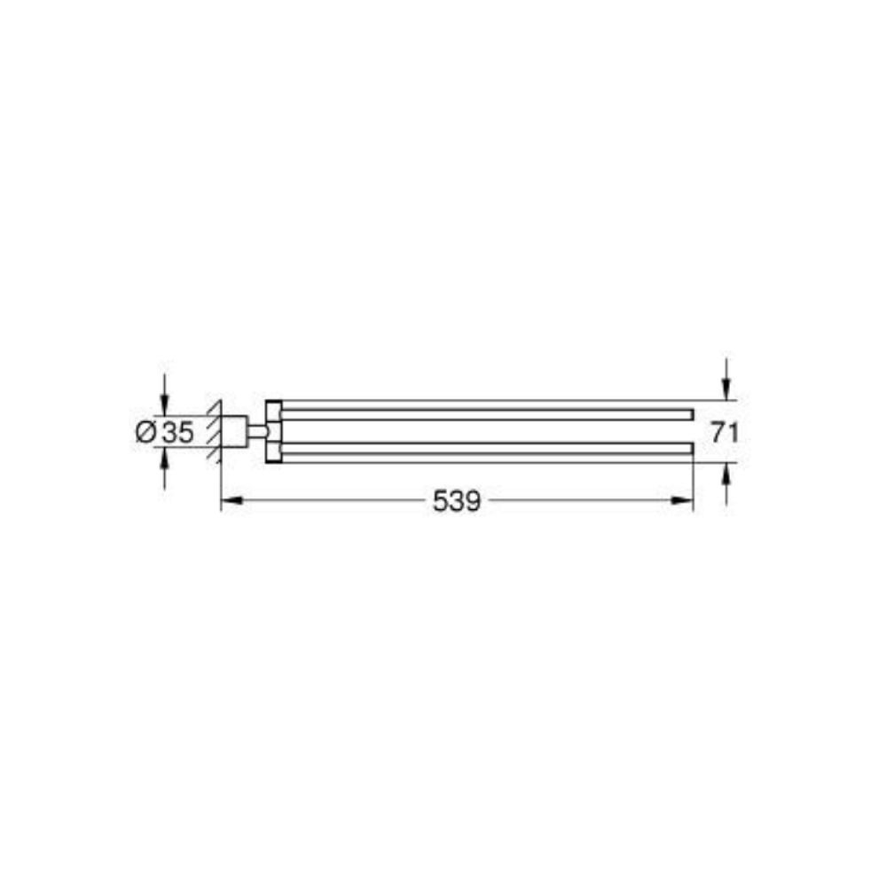 Thanh treo khăn đôi Atrio GROHE 40888000 - 3
