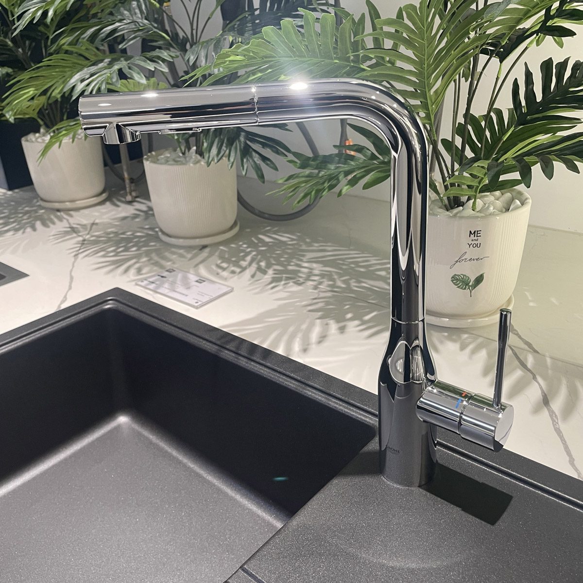 Vòi bếp dây rút nóng lạnh Essence GROHE 30270000 - 7