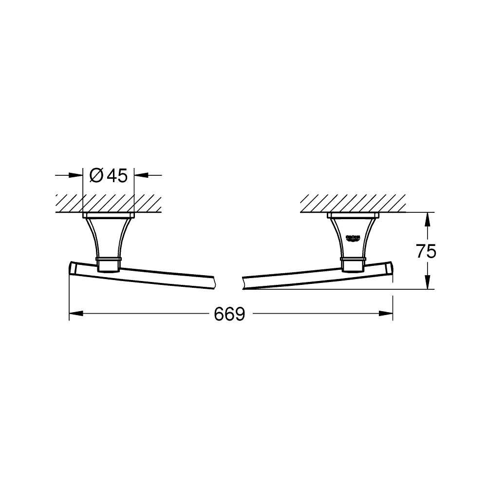 Thanh treo khăn Grandera GROHE 40629IG0 - 10