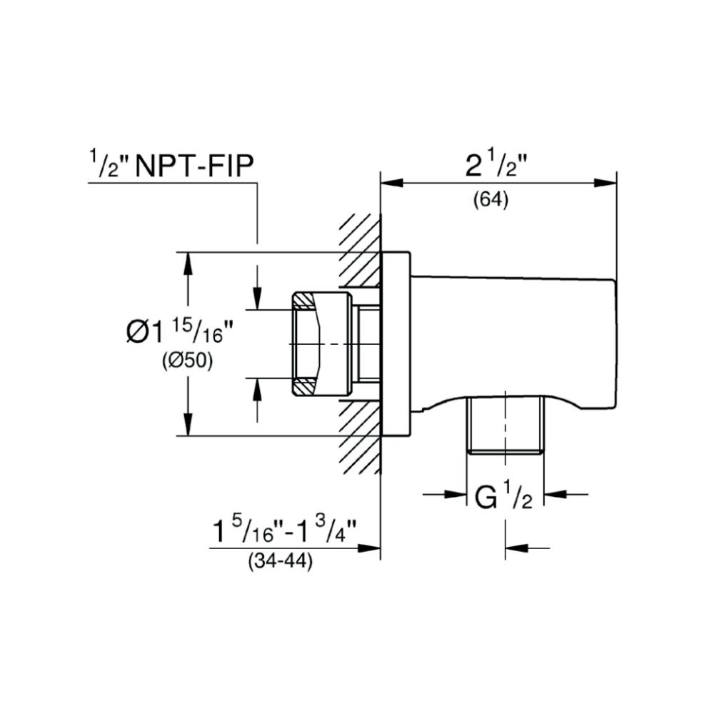 Đầu nối dây sen tắm Rainshower GROHE 266352430 - 2