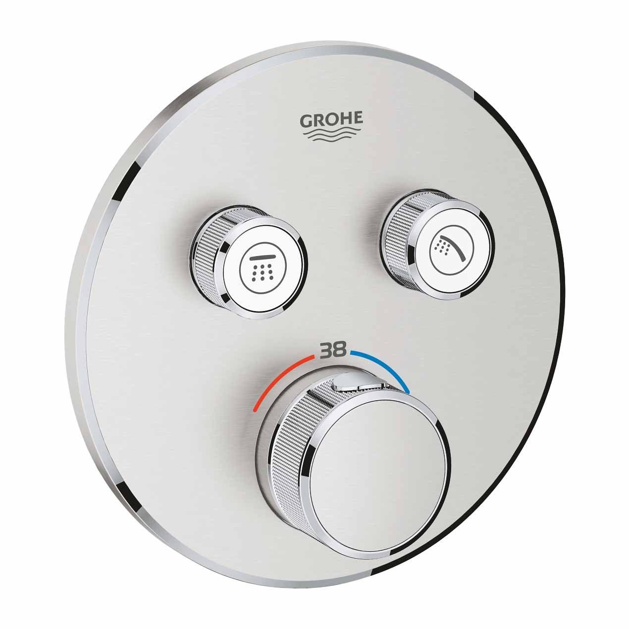 Mặt điều khiển sen tắm ổn nhiệt Grohtherm SmartControl tròn 2 chế độ GROHE 29119000 - 11