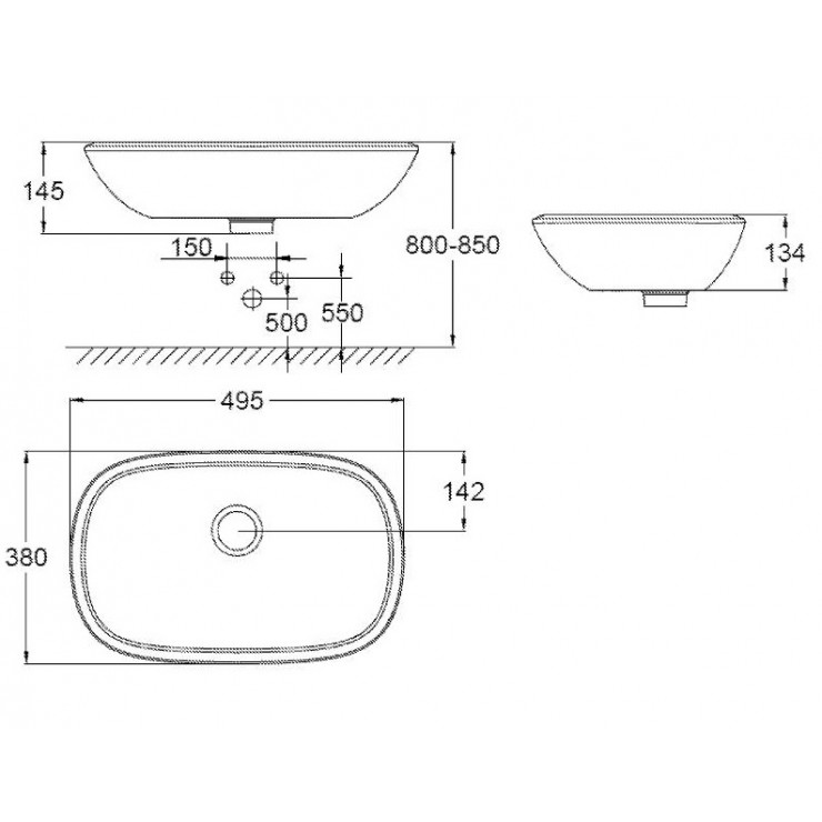 Chậu lavabo đặt bàn Eurostyle GROHE 39216000