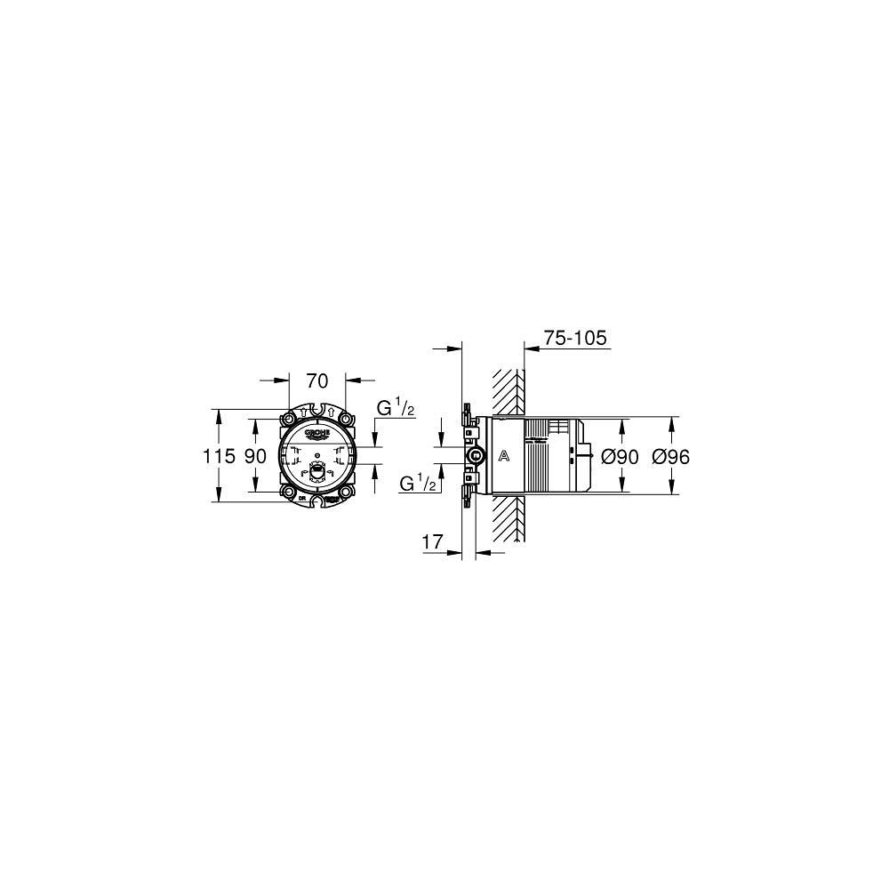 Bộ phụ kiện âm tường Rainshower GROHE 26484000 - 2