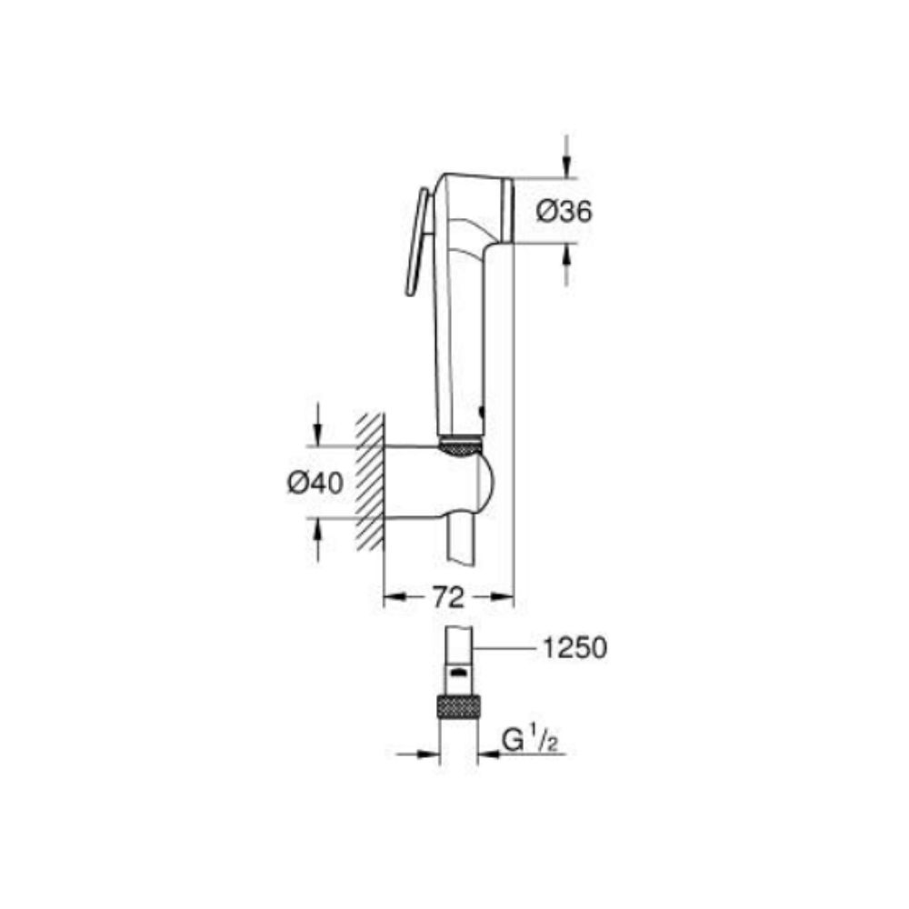 Bộ vòi xịt vệ sinh Vitalio Trigger Spray 30 GROHE 26175001