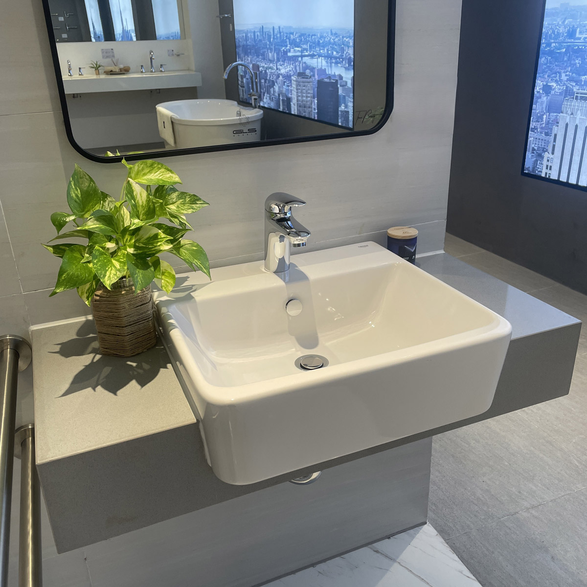 Chậu rửa lavabo bán âm bàn Eurocube GROHE 124581 - 3