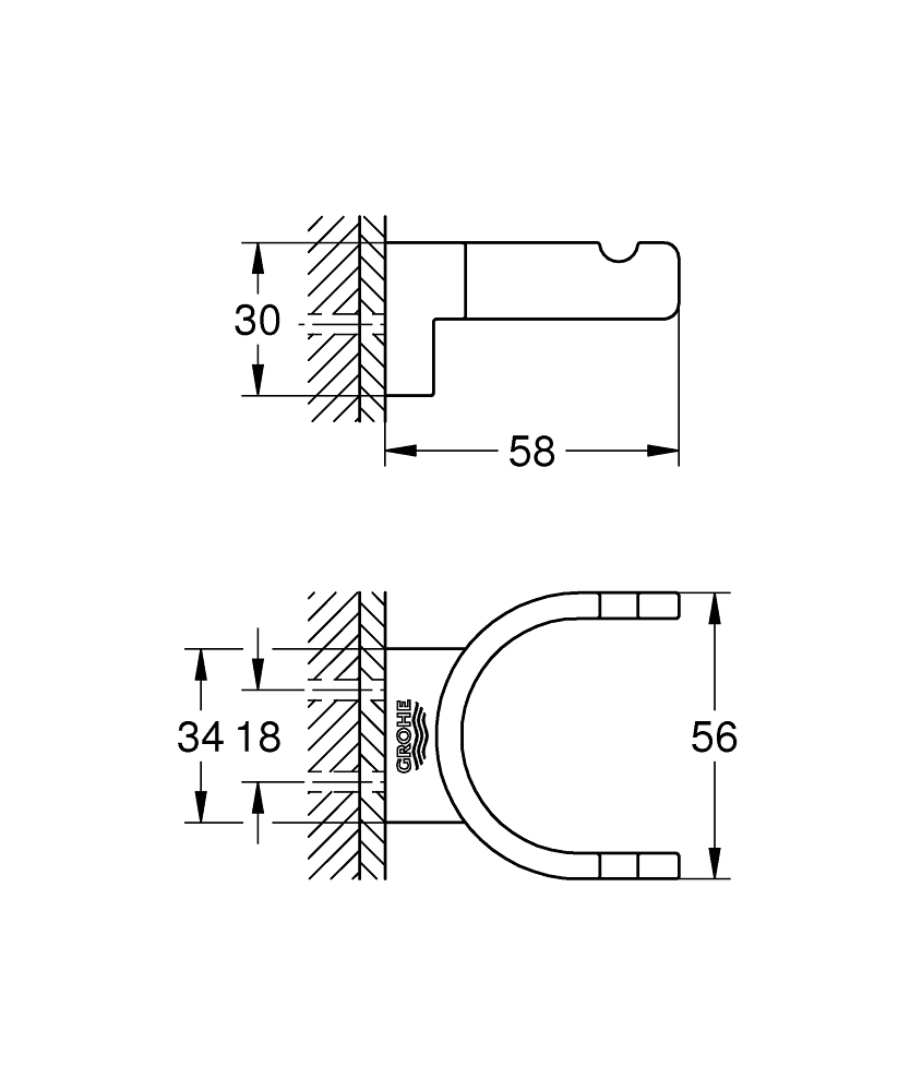 Móc áo đôi Selection GROHE 41049000