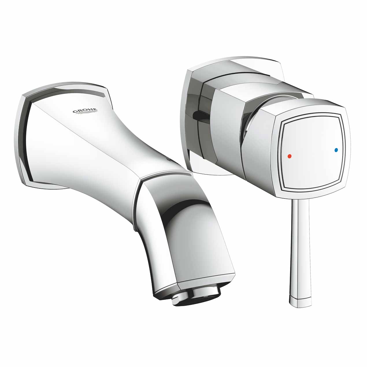 Vòi chậu nóng lạnh gắn tường 2 lỗ Grandera GROHE 19929000 - 4