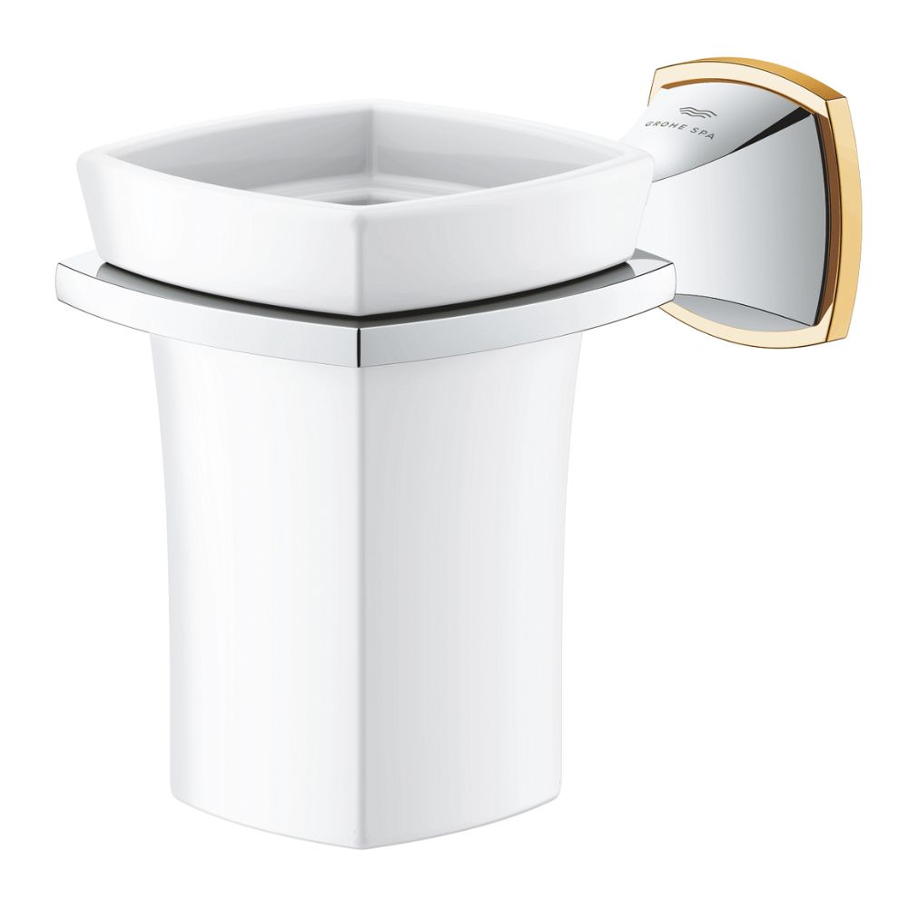 Bộ giá và ly sứ gắn tường Grandera GROHE 40909IG0 - 3