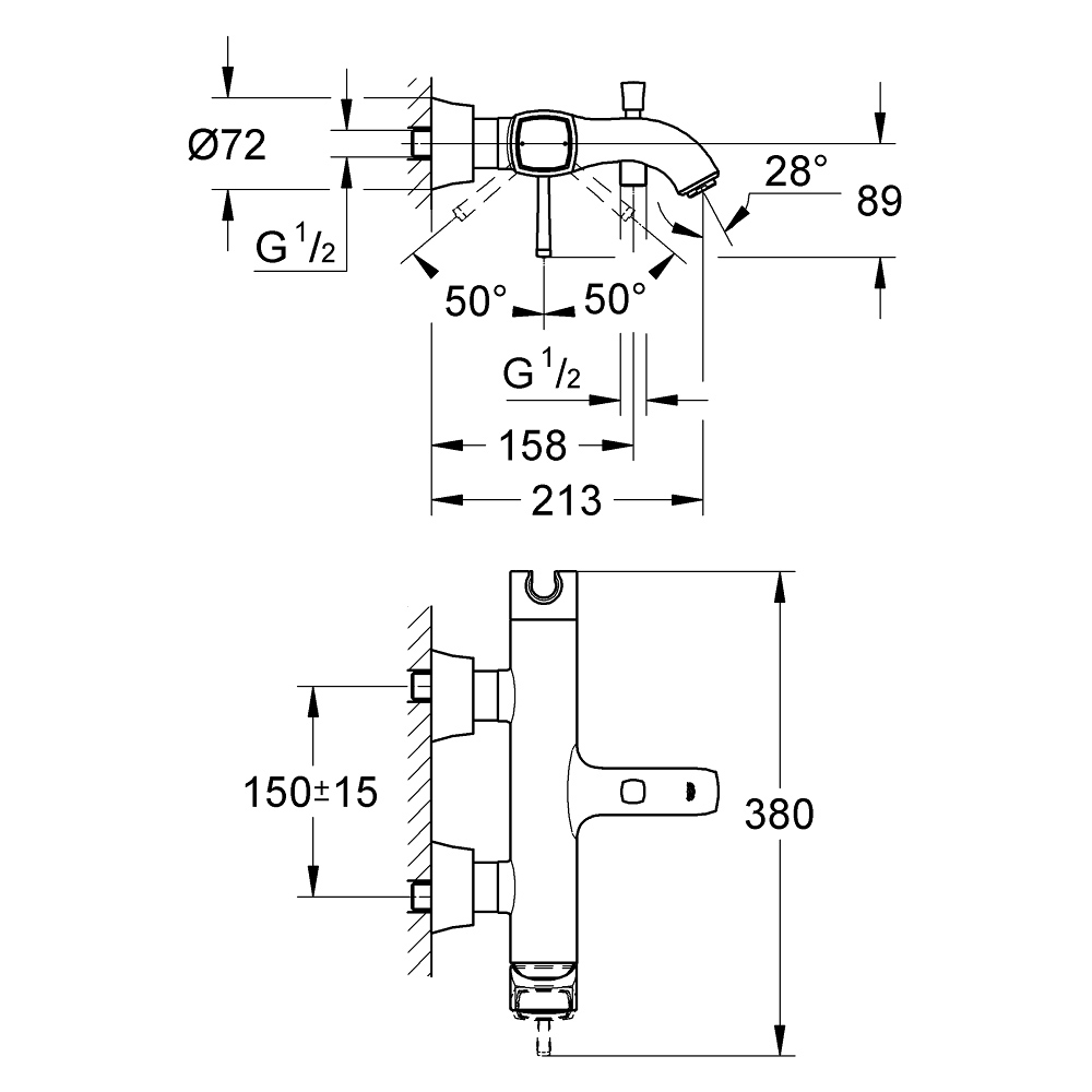 Củ sen tắm nóng lạnh GROHE 23317000 - 3