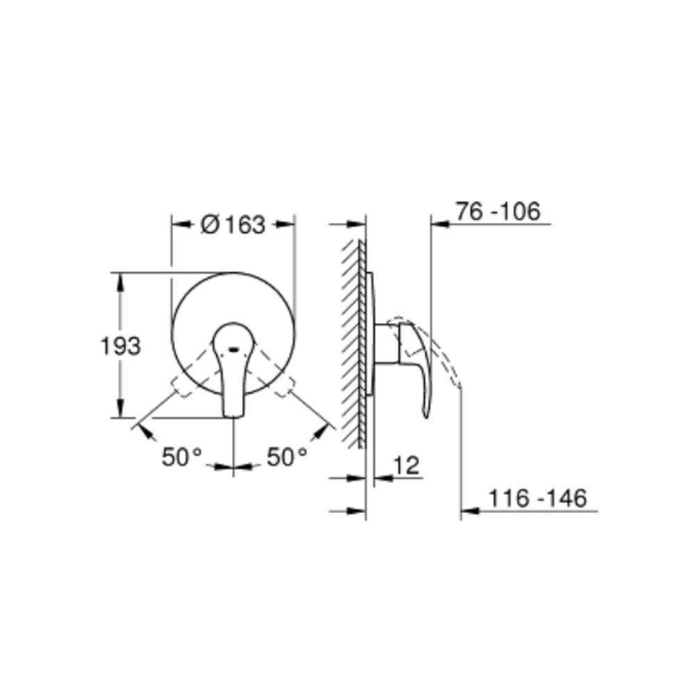 Van điều chỉnh nóng lạnh Eurosmart GROHE 19451002 - 2