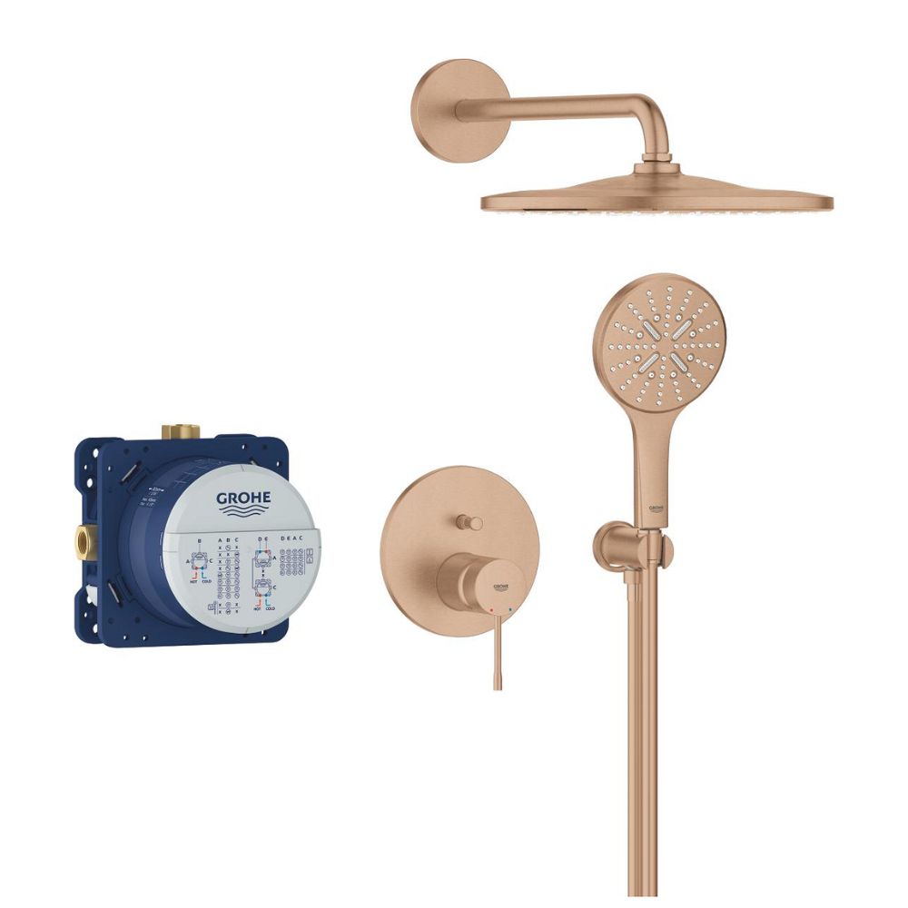 Bộ sen tắm âm tường ổn nhiệt tròn Essence 2 đường nước GROHE 25287AL0 - 9