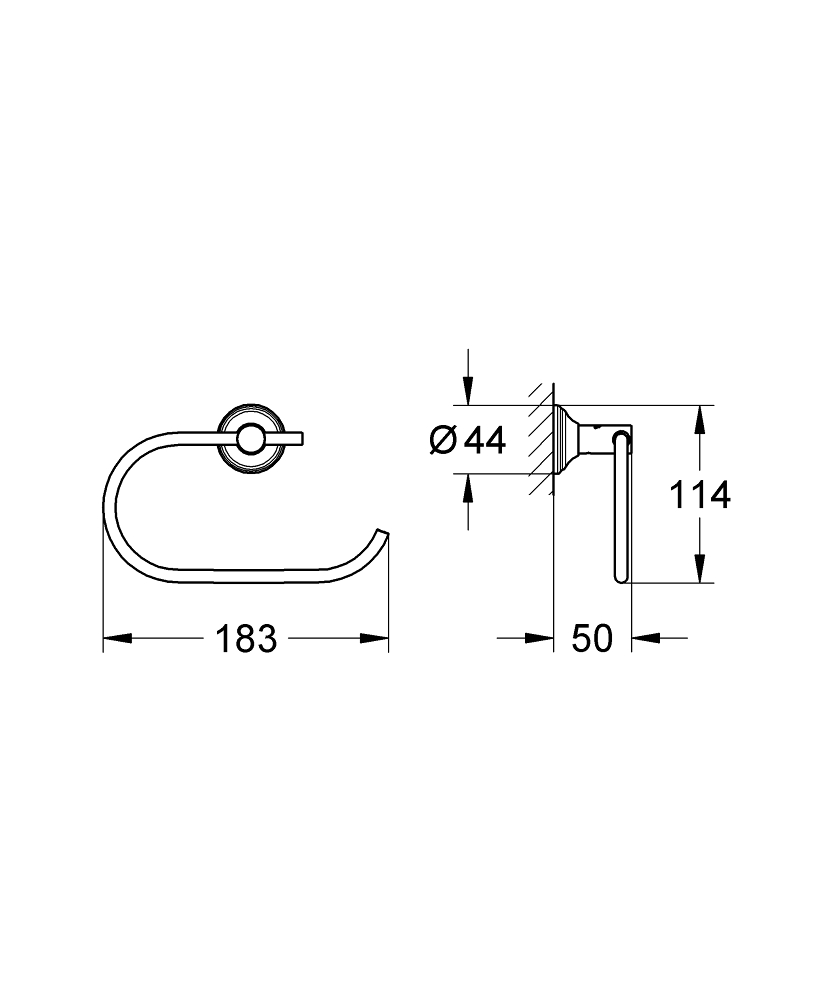 Móc treo giấy Essentials Authentic GROHE 40657001 - 3