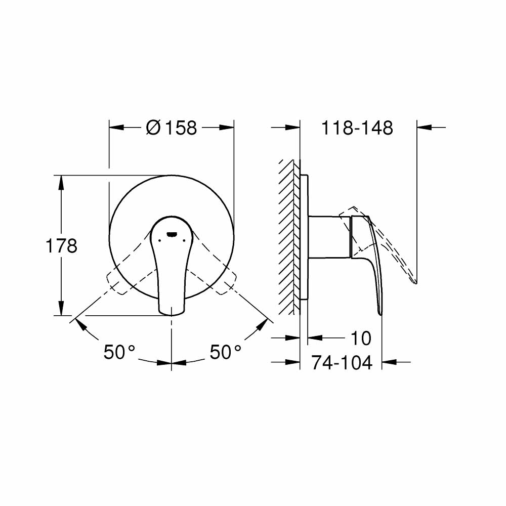 Van điều chỉnh nóng lạnh Eurosmart GROHE 24042003 - 2