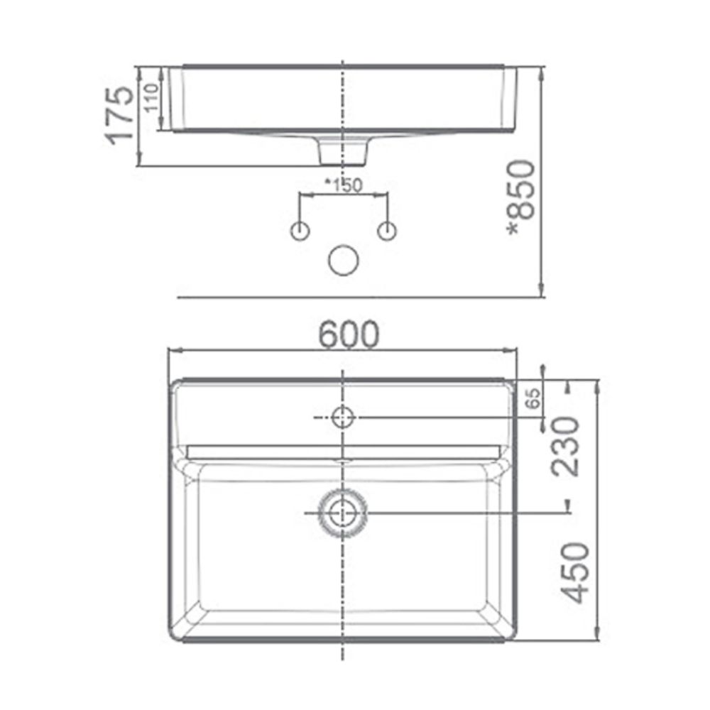 Chậu lavabo đặt bàn GROHE 120129 - 2