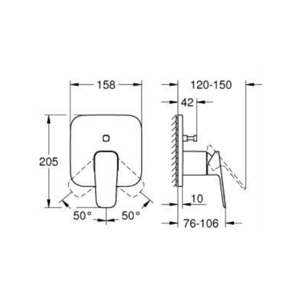 Van nóng lạnh kèm chuyển hướng 2 đường Cubeo GROHE 1017780000