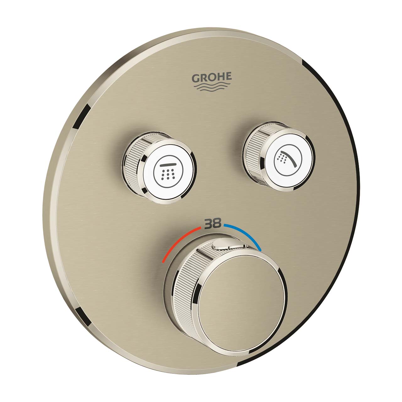 Mặt điều khiển sen tắm ổn nhiệt Grohtherm SmartControl tròn 2 chế độ GROHE 29119000 - 7