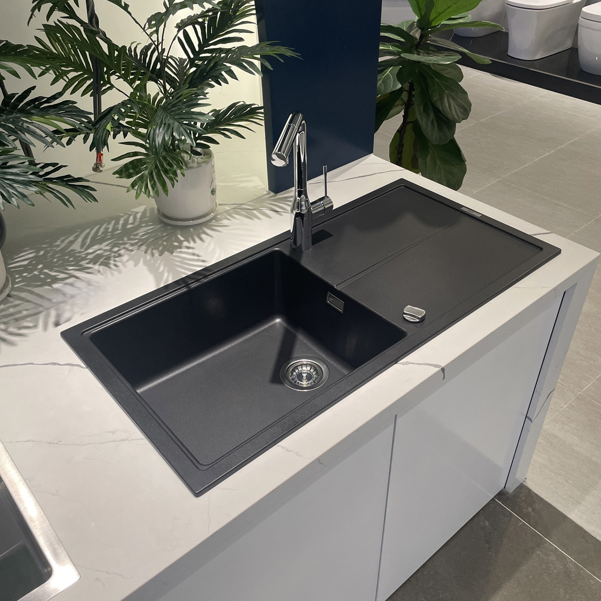 Chậu rửa chén 1 hộc Composite cánh trái K400 GROHE 31641AP0 - 4