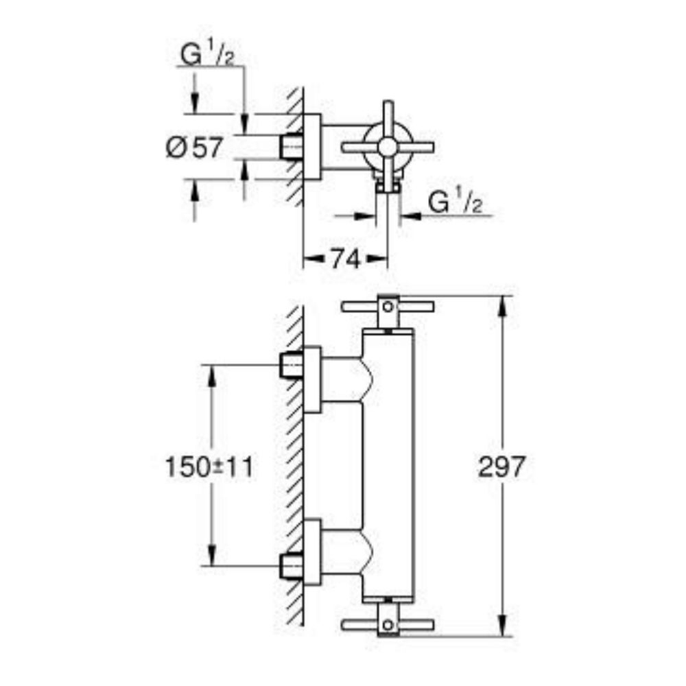Củ sen tắm nóng lạnh Atrio GROHE 26895000 - 2