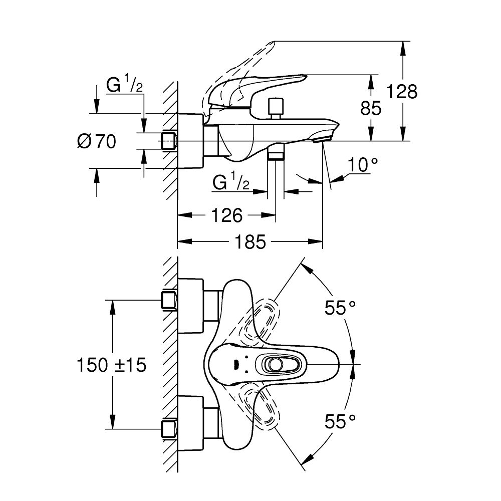 Củ sen tắm nóng lạnh Eurostyle GROHE 33591003